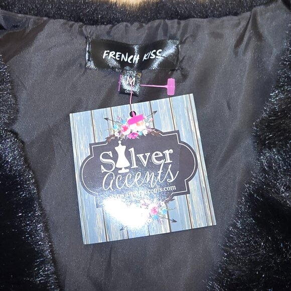 🏷️NWT  -    Black FRENCH KISS Faux Fur Vest sz M  -  NWT🏷️ - Picture 11 of 11